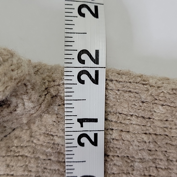 Zara Knit Oversized Tan Sweater SZ S - Picture 5 of 8